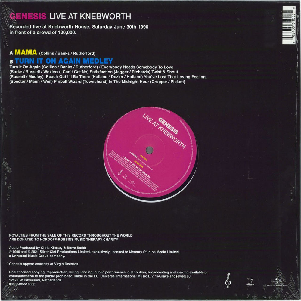 Genesis Live At Knebworth - RSD 2021 - Hand Numbered - Sealed UK 12" vinyl single (12 inch record / Maxi-single) 602435510880