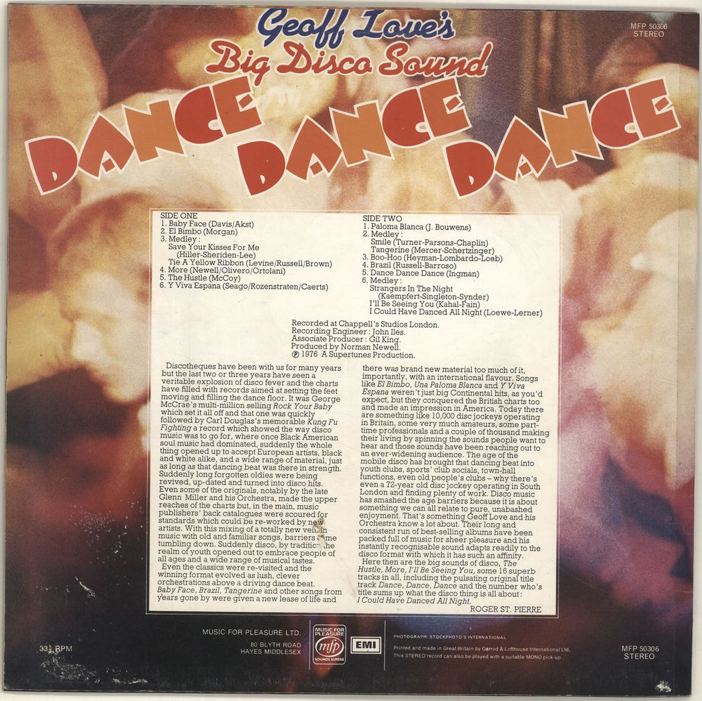 Geoff Love Dance Dance Dance UK vinyl LP album (LP record)