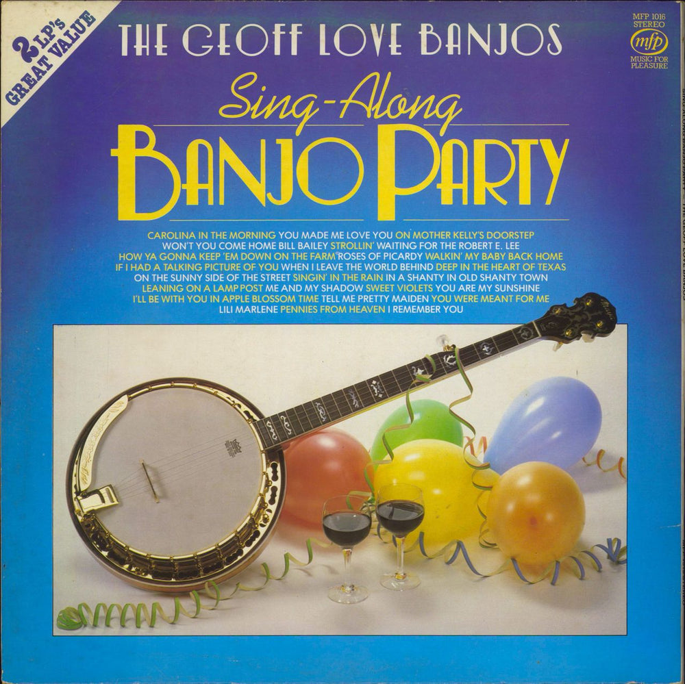 Geoff Love Sing-Along Banjo Party - Autographed UK 2-LP vinyl record set (Double LP Album)