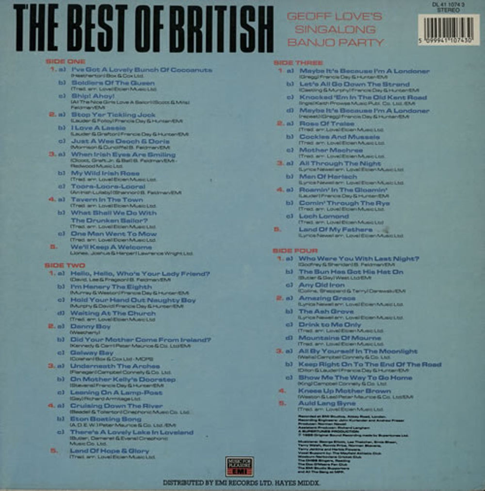 Geoff Love The Best Of British - Geoff Love's Singalong Banjo Party UK 2-LP vinyl record set (Double LP Album) GL02LTH568377