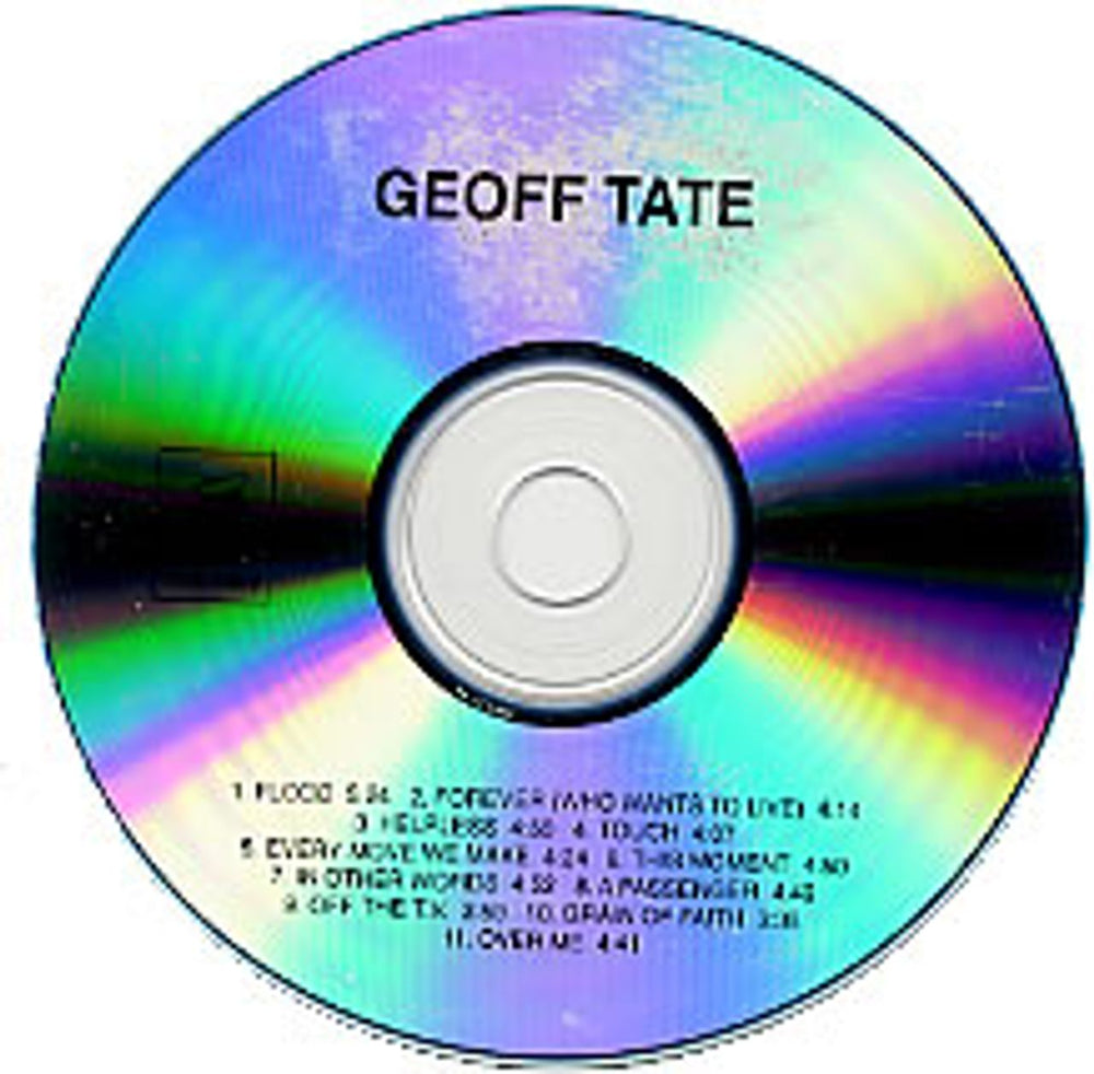 Geoff Tate Geoff Tate US Promo CD-R acetate CD-R ACETATE