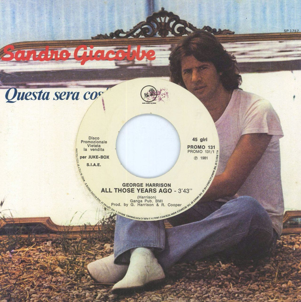 George Harrison All Those Years Ago / Il Mondo Italian Promo 7" vinyl single (7 inch record / 45) PROMO131