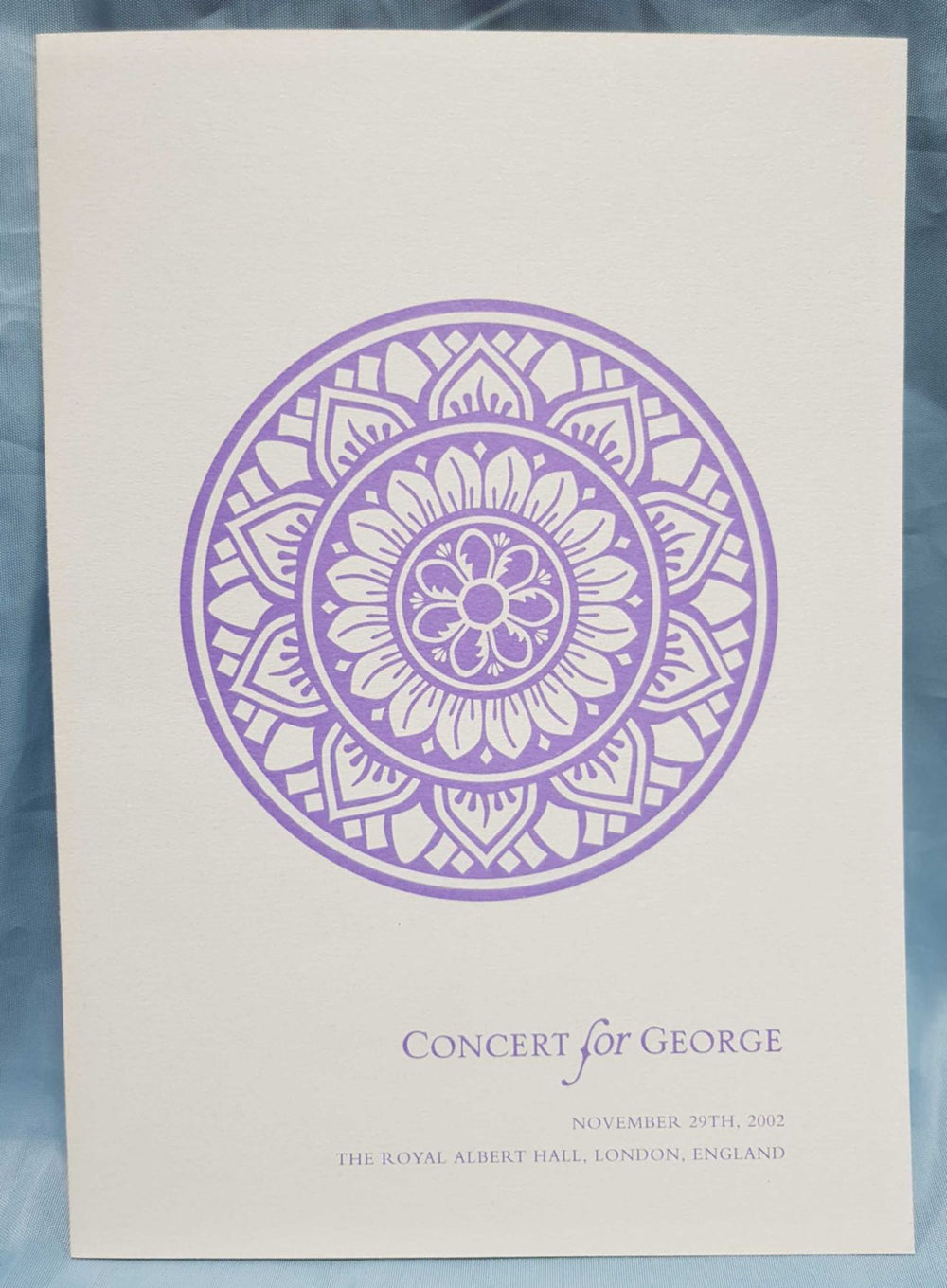 George Harrison Concert For George + Schedule UK tour programme GHATRCO455647