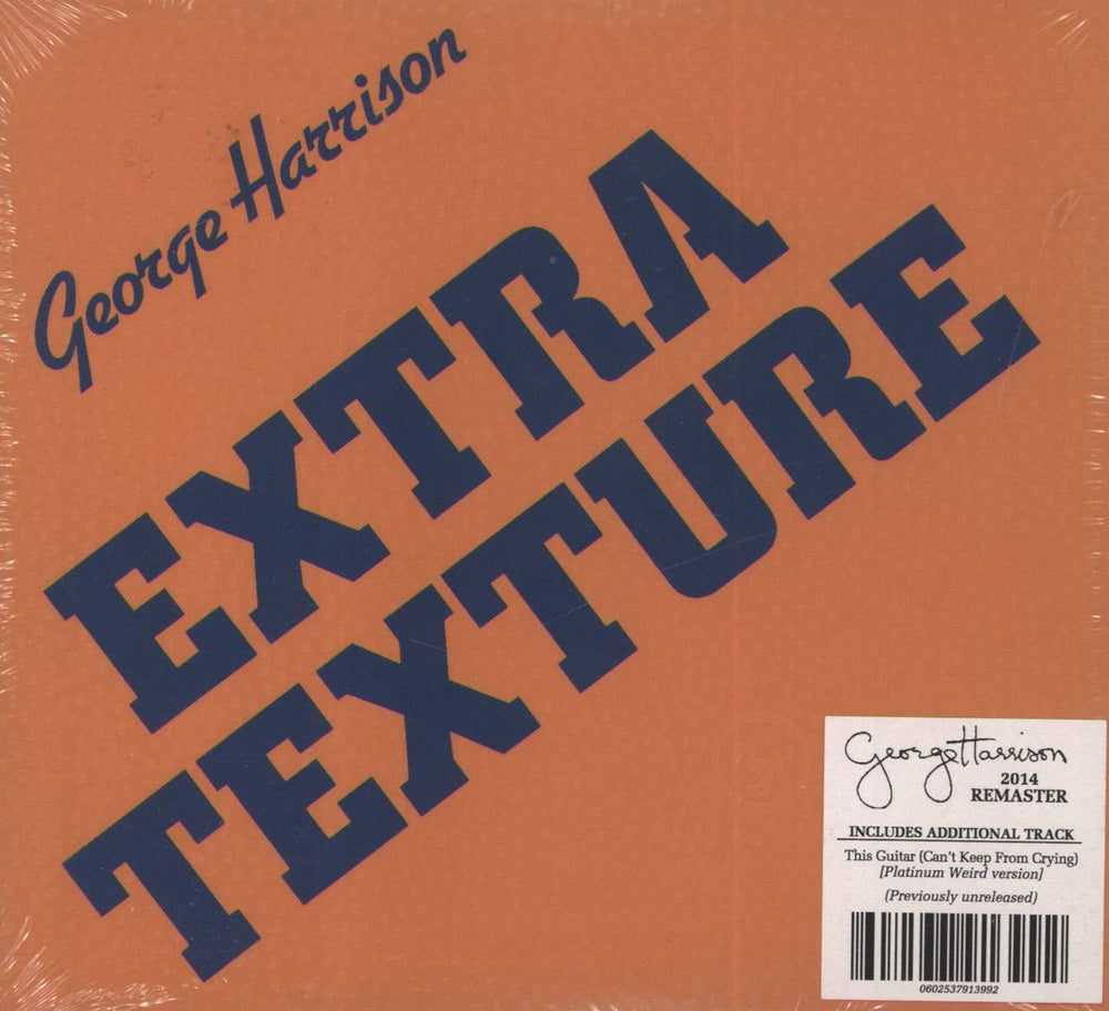 George Harrison Extra Texture - Read All About It - Sealed UK CD album (CDLP) 0602537913992