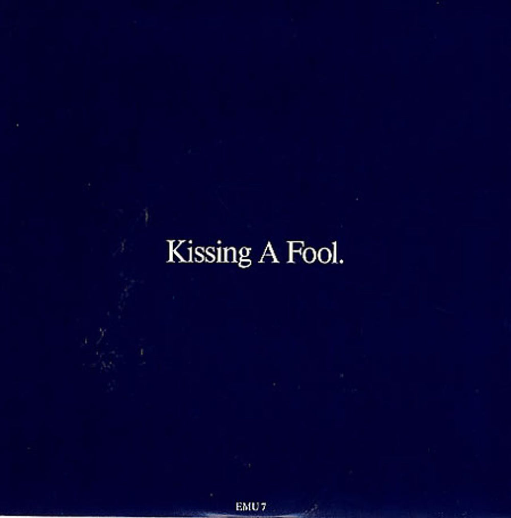 George Michael Kissing A Fool - Glossy sleeve UK 7" vinyl single (7 inch record / 45) EMU7