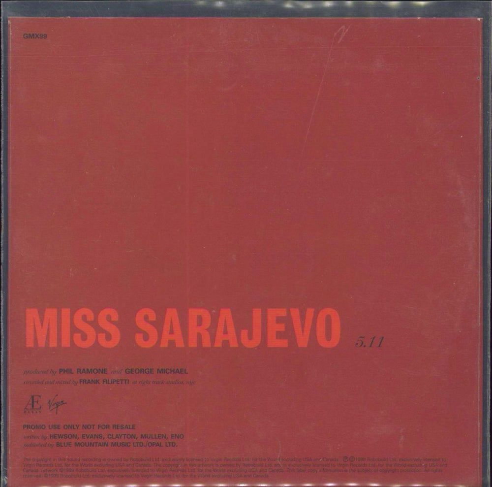 George Michael Miss Sarajevo Swedish Promo CD single (CD5 / 5")