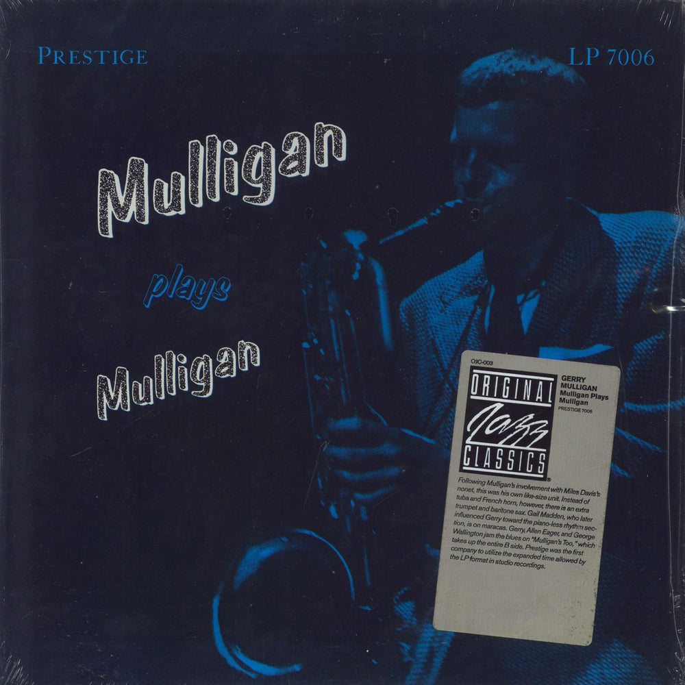 Gerry Mulligan Mulligan Plays Mulligan - stickered shrink US vinyl LP album (LP record) OJC-003