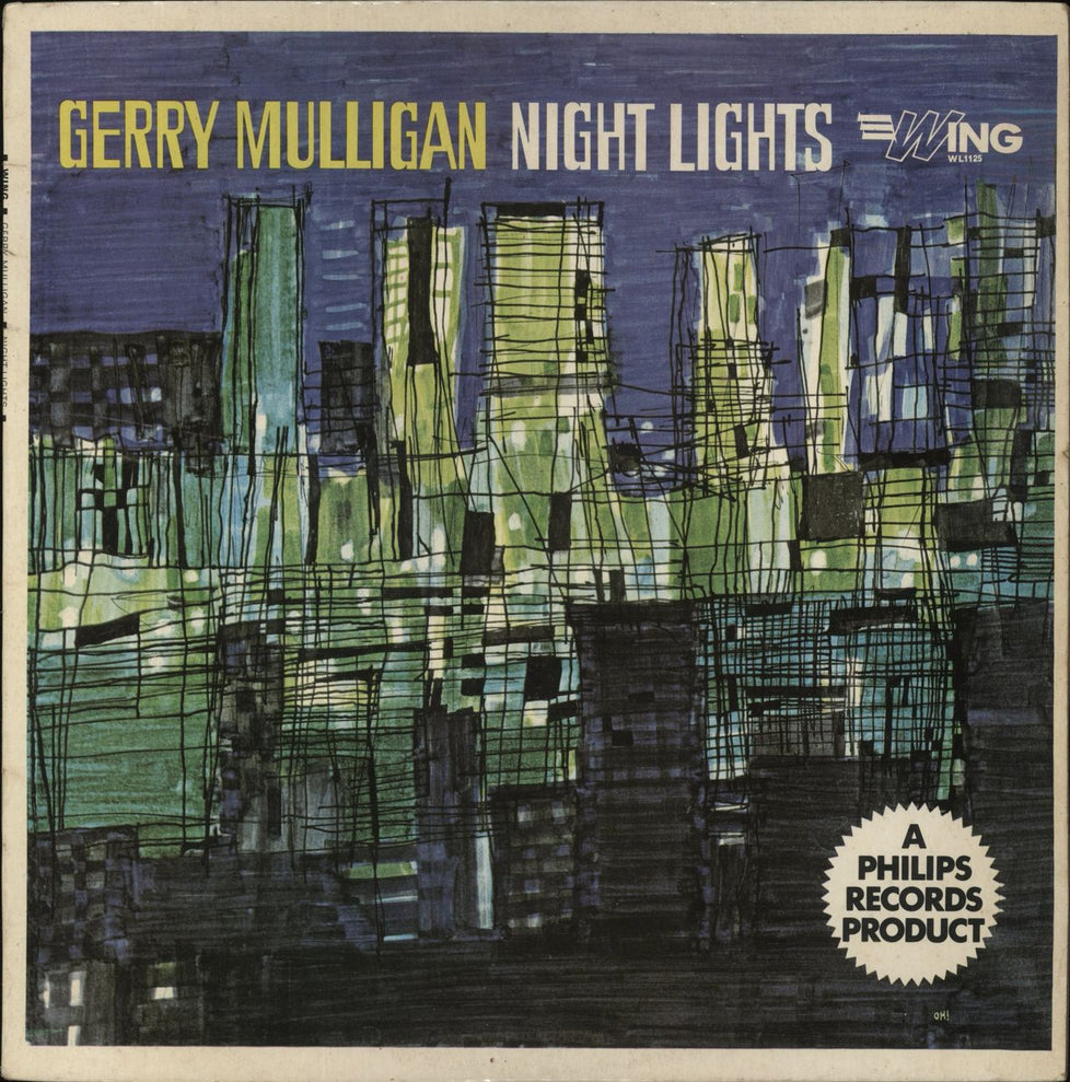 Gerry Mulligan Night Lights UK vinyl LP album (LP record) WL1125