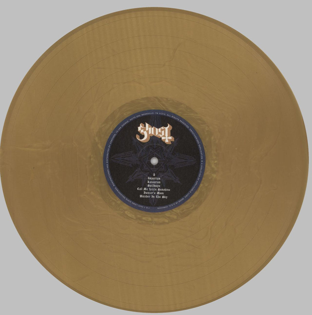 Ghost (Swedish) Impera - Metallic Gold Vinyl UK vinyl LP album (LP record) I0PLPIM826790