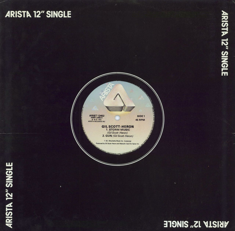 Gil Scott-Heron Storm Music UK 12" vinyl single (12 inch record / Maxi-single) ARIST12452