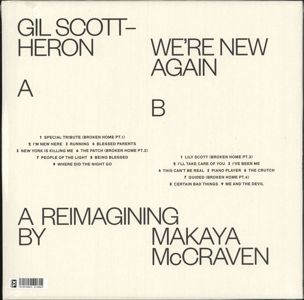 Gil Scott-Heron We're New Again (A Reimagining By Makaya McCraven) UK vinyl LP album (LP record) 191404100615