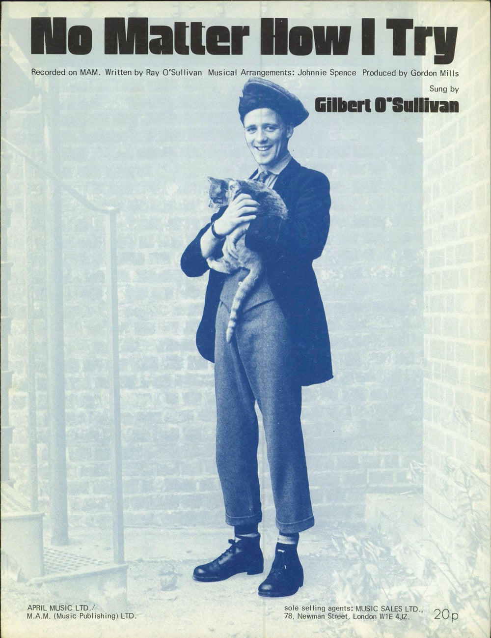 Gilbert O'Sullivan No Matter How I Try UK sheet music SHEET MUSIC