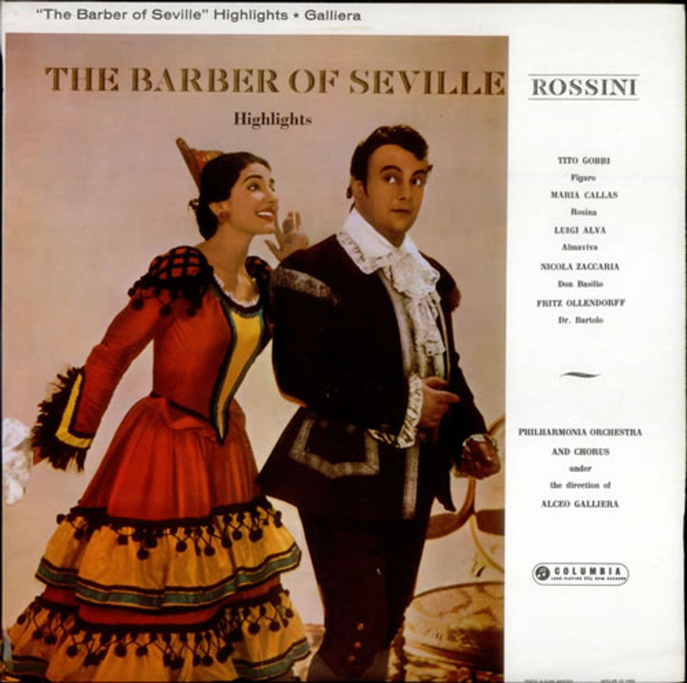 Gioacchino Rossini Highlights from The Barber of Seville UK vinyl LP album (LP record) SAX2438