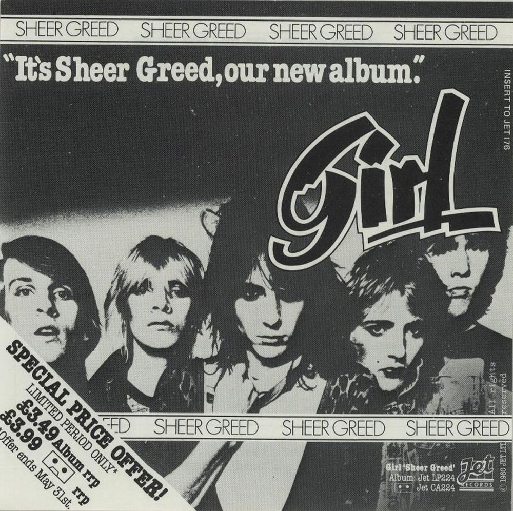 Girl Hollywood Tease - Paper Sleeve UK 7" vinyl single (7 inch record / 45) GIR07HO01691