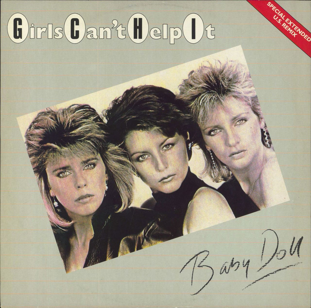 Girls Can't Help It Baby Doll UK 12" vinyl single (12 inch record / Maxi-single) VS656-12