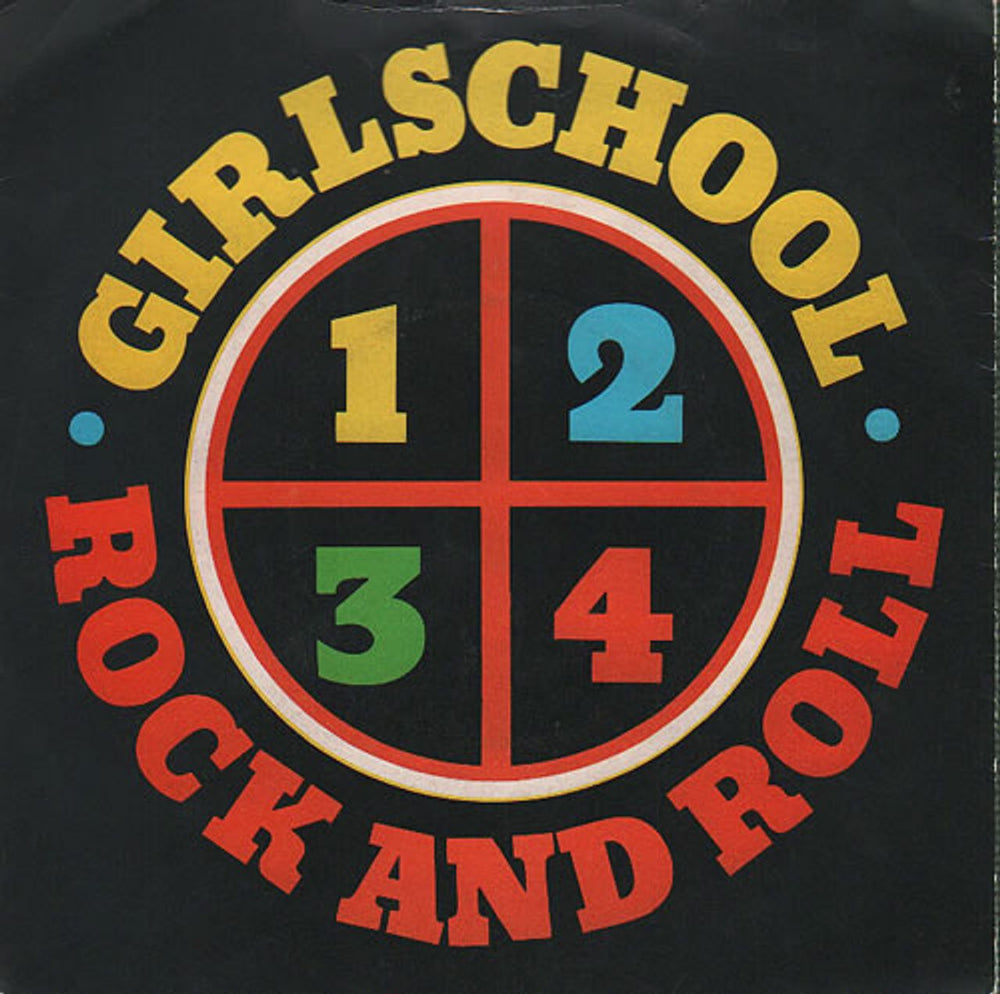 Girlschool 1-2-3-4 Rock And Roll UK 7" vinyl single (7 inch record / 45) BRO169