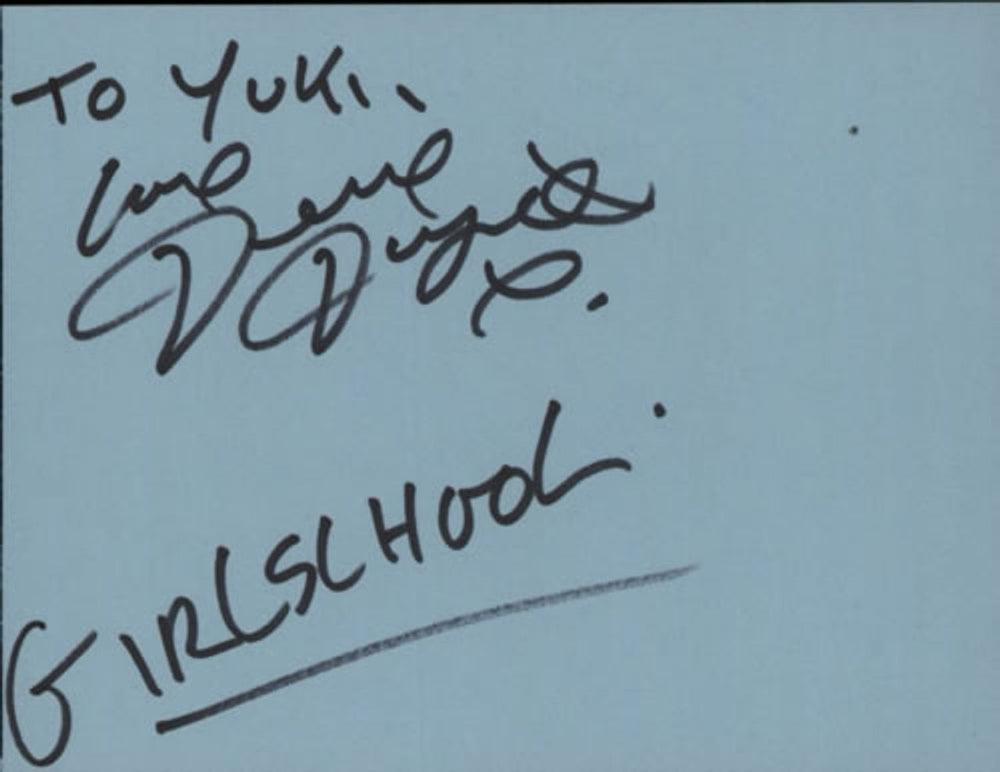 Girlschool Pages From An Autograph Book UK memorabilia AUTOGRAPHS