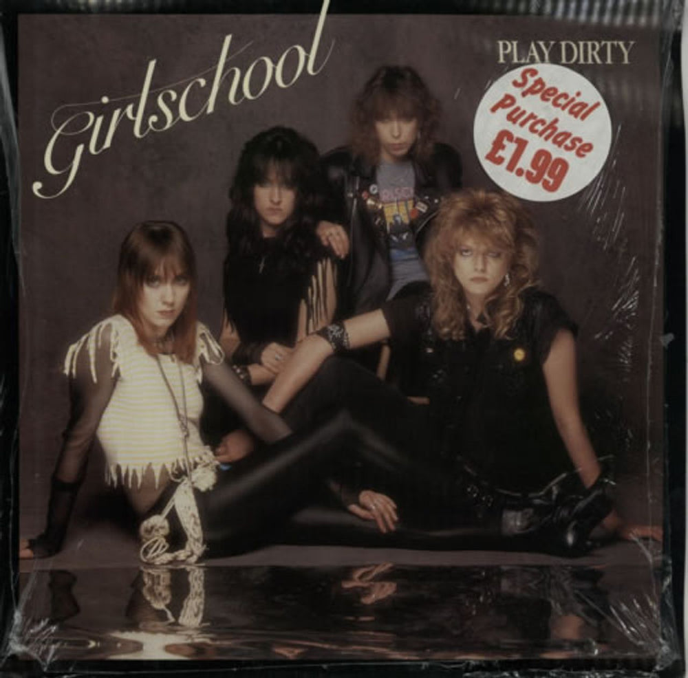 Girlschool Play Dirty UK vinyl LP album (LP record) BRON548