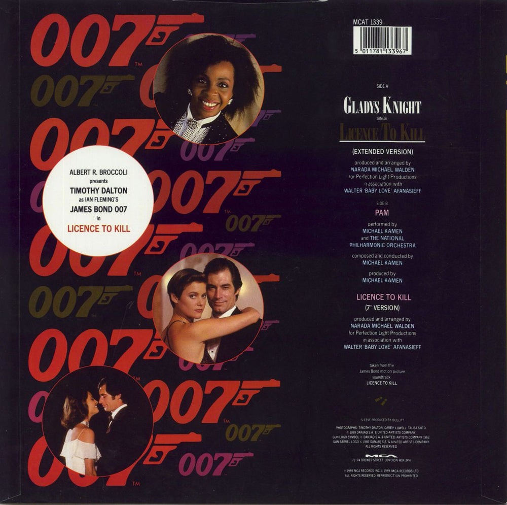 Gladys Knight & The Pips Licence To Kill - Gold sleeve UK 12" vinyl single (12 inch record / Maxi-single) 5011781133967