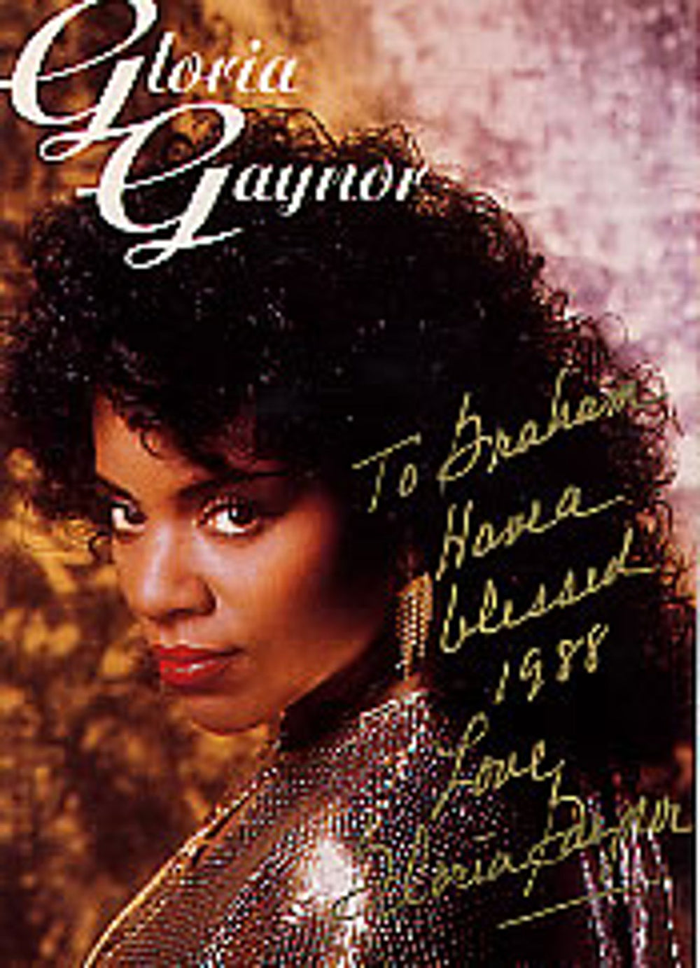 Gloria Gaynor Autographed Portrait Photograph UK Promo photograph SIGNED PHOTO