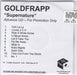 Goldfrapp Supernature US Promo CD-R acetate CDR ACETATE