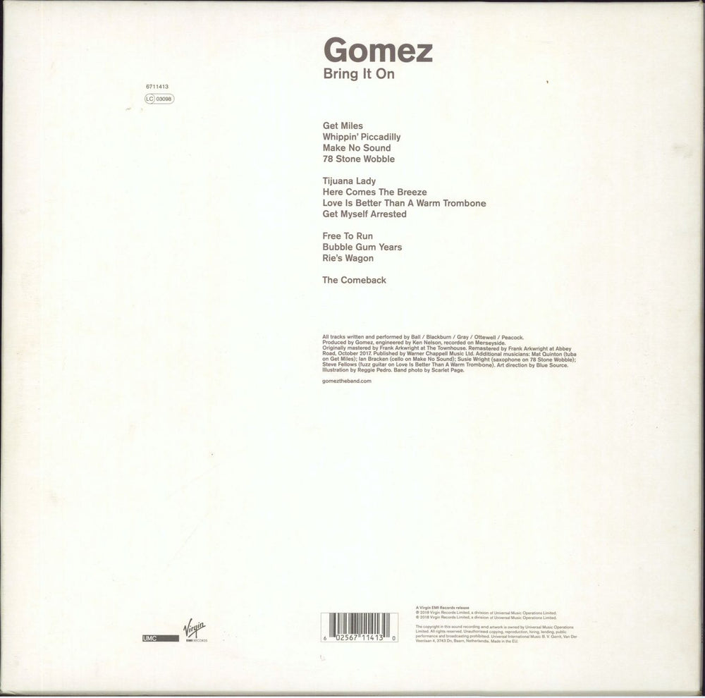 Gomez Bring It On - 180gm - 20th UK 2-LP vinyl record set (Double LP Album) 602567114130