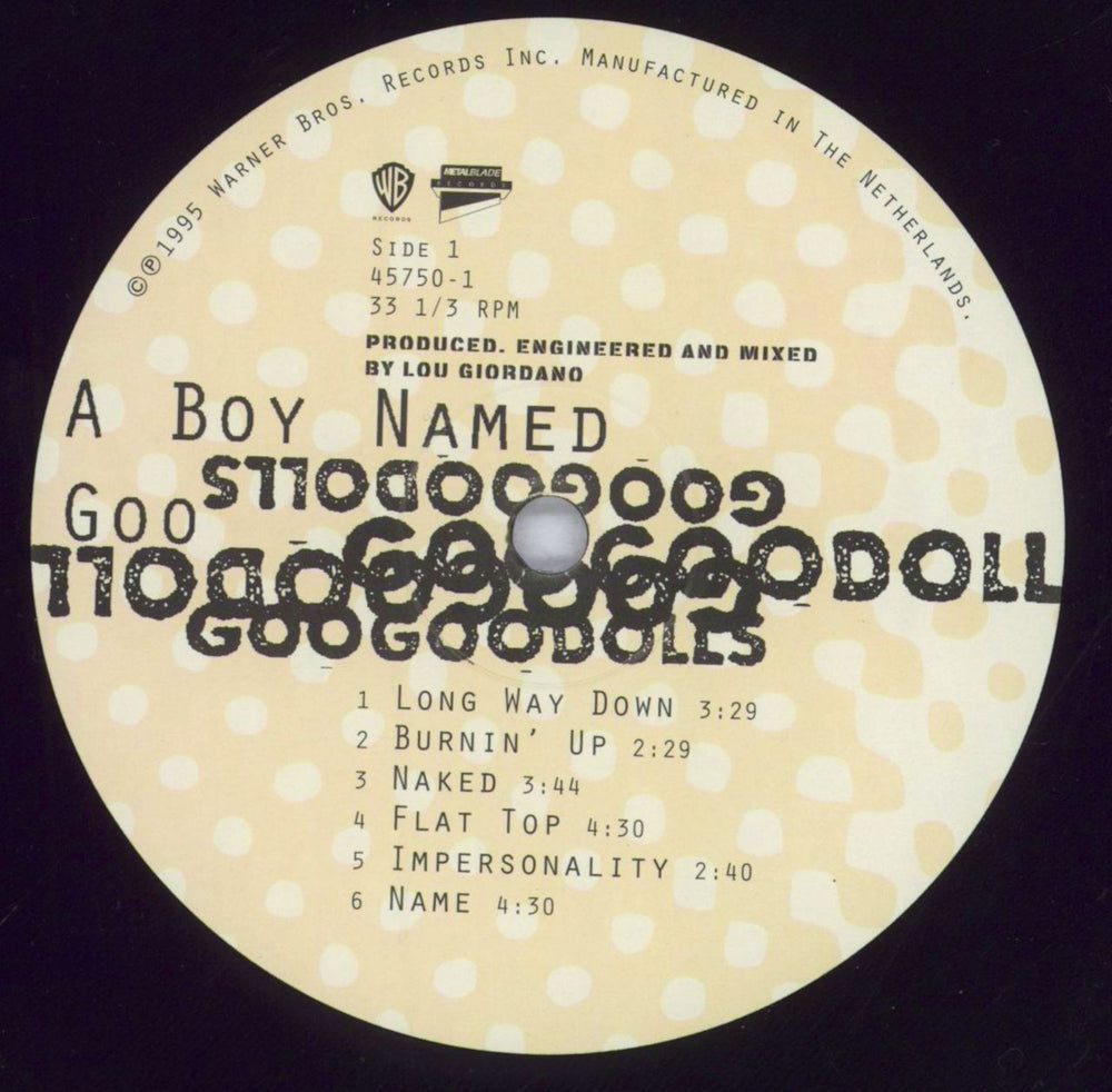 Goo Goo Dolls A Boy Named Goo UK vinyl LP album (LP record) GGDLPAB830569