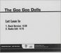 Goo Goo Dolls Let Love In US Promo CD single (CD5 / 5") PRO-CDR-101923