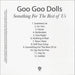 Goo Goo Dolls Something For The Rest Of Us US Promo CD-R acetate CD-R ACETATE