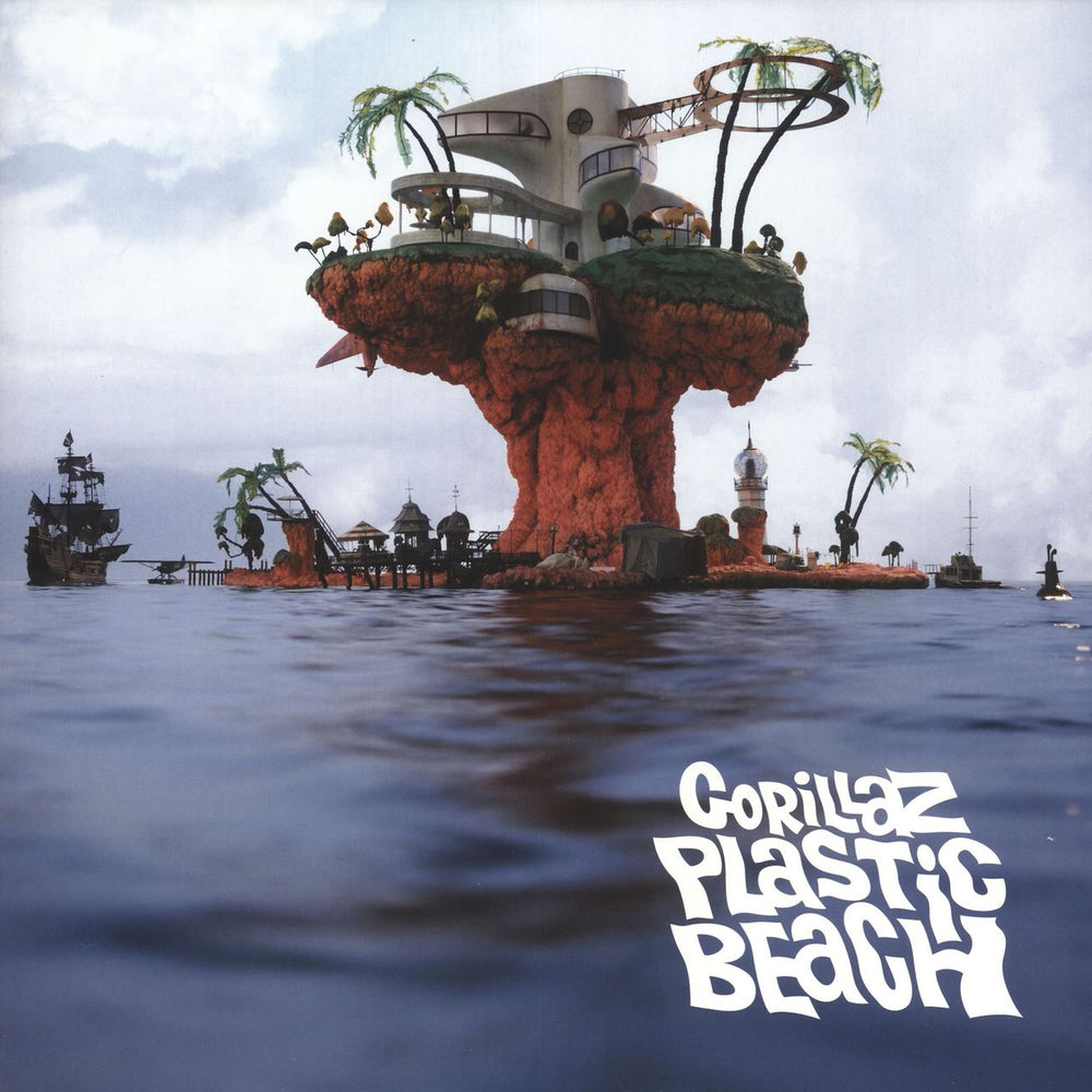 Gorillaz Plastic Beach - 2nd - 180gram Vinyl UK 2-LP vinyl record set (Double LP Album) 6261661
