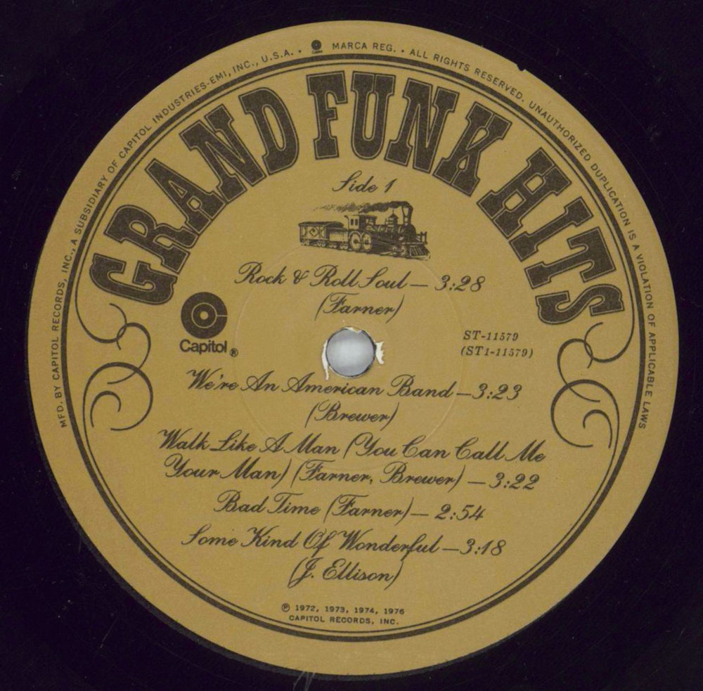 Grand Funk Railroad Grand Funk Hits + Booklet -Shrink US vinyl LP album (LP record) GFRLPGR828202