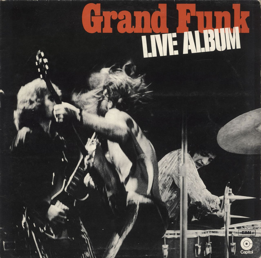 Grand Funk Railroad Live Album - VG UK 2-LP vinyl record set (Double LP Album) E-STDW1/2