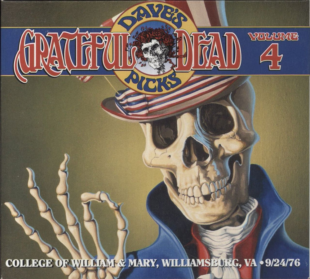 Grateful Dead Dave's Picks Volume 4: College Of William & Mary, Williamsburg, VA 9/24/76 US 3-CD album set (Triple CD) R2529205