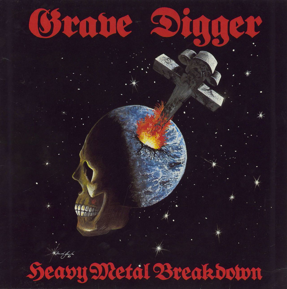 Grave Digger Heavy Metal Breakdown German vinyl LP album (LP record) N007