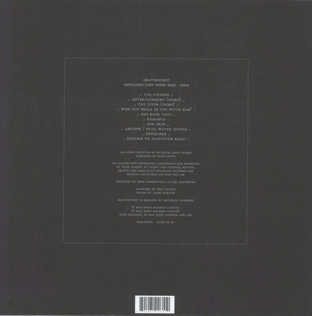 Gravenhurst Offerings: Lost Songs 2000-2004 UK vinyl LP album (LP record) 801061026110