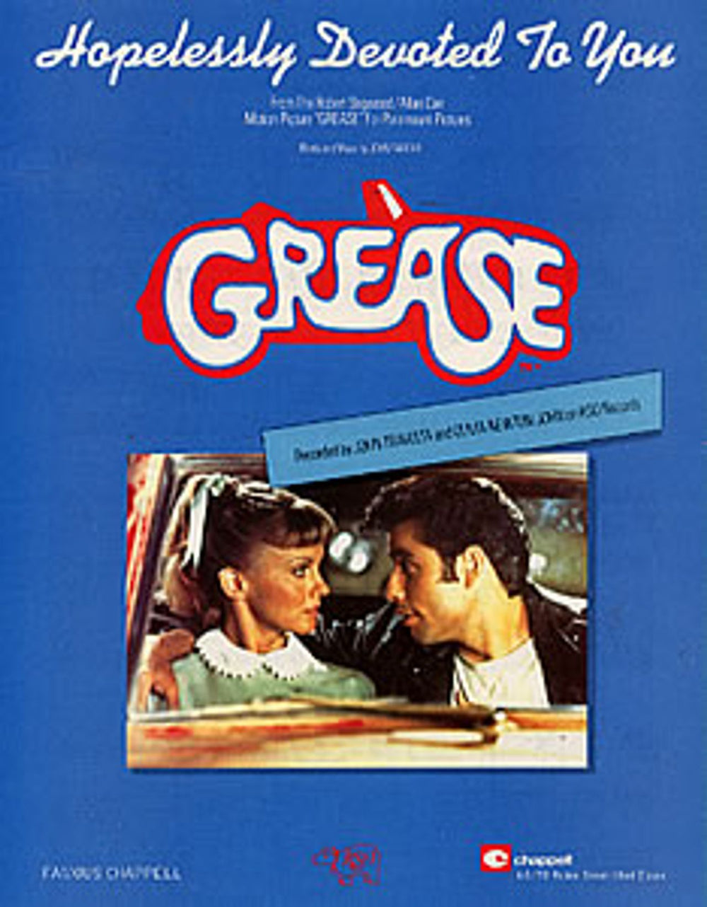 Grease Hopelessly Devoted To You UK sheet music SHEET MUSIC