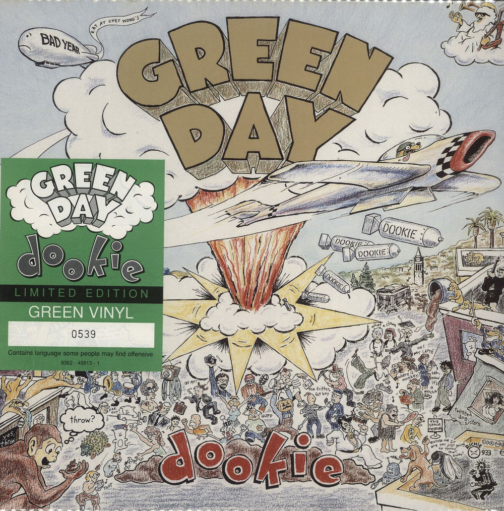 Green Day Dookie - Green German vinyl LP album (LP record) 9362-45813-1