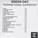 Green Day International Superhits - 21-tracks UK Promo CD-R acetate CD ACETATE