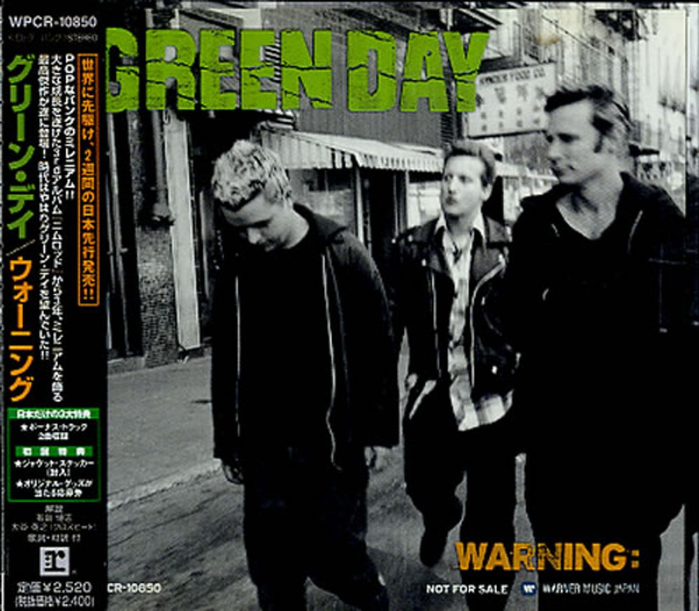 Green Day Warning Japanese Promo CD album (CDLP) WPCR-10850