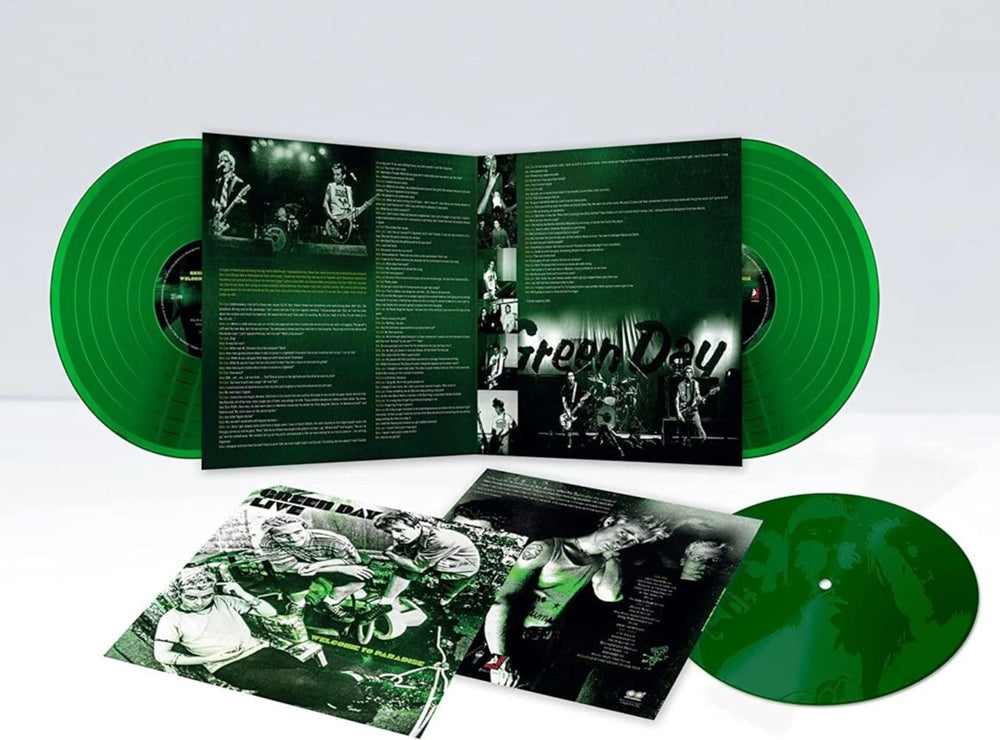 Green Day Welcome To Paradise: Live - 180gm Green Vinyl - Sealed UK 2-LP vinyl record set (Double LP Album) RV2CLP2179