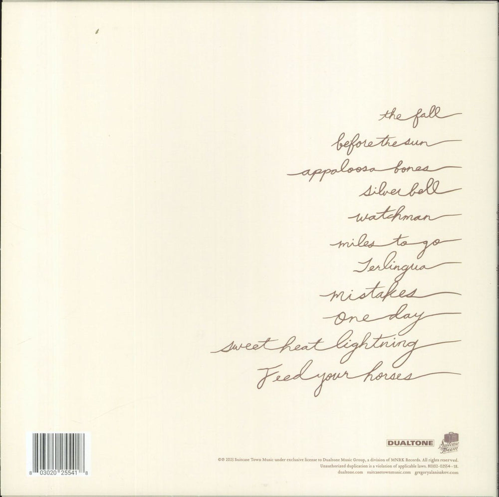 Gregory Alan Isakov Appaloosa Bones - Brown Vinyl US vinyl LP album (LP record) 803020255418