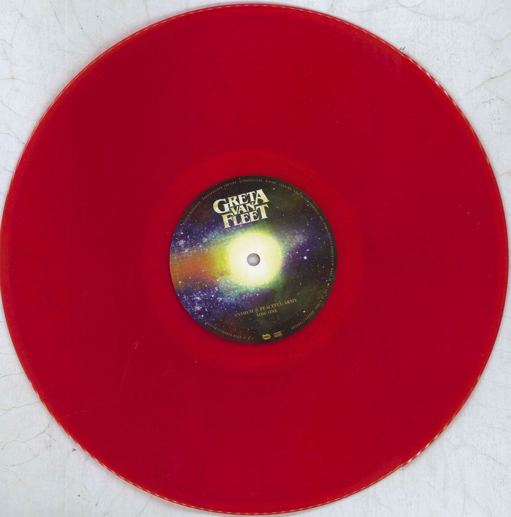 Greta Van Fleet Anthem Of The Peaceful - Red Vinyl - Shrink UK vinyl LP album (LP record) Q3LLPAN827955