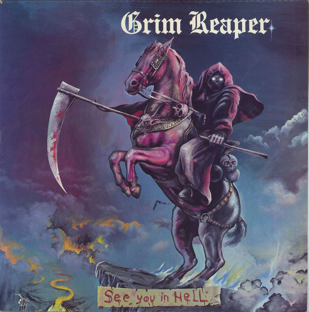 Grim Reaper See You In Hell - EX UK vinyl LP album (LP record) EBON16