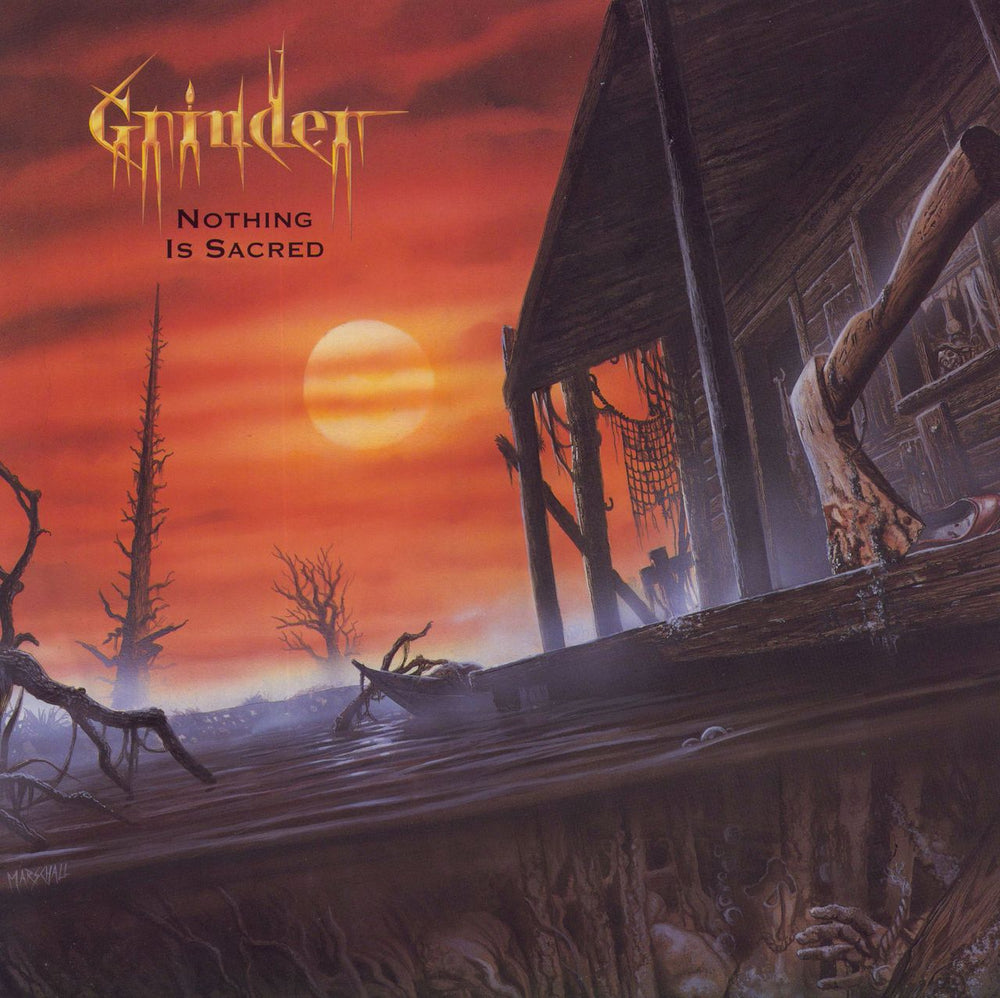 Grinder Nothing Is Sacred German vinyl LP album (LP record) NO165-1