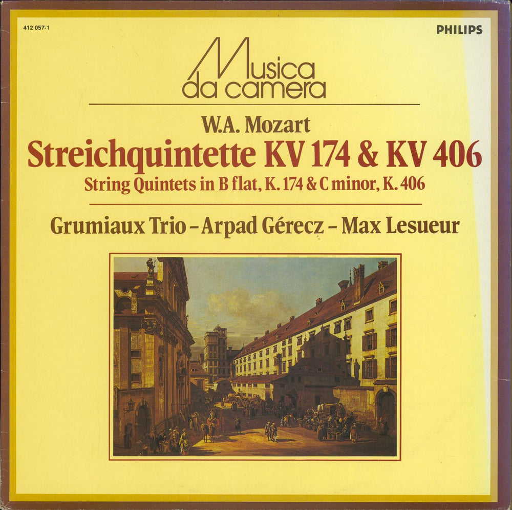 Grumiaux Trio W.A. Mozart: Streichquintette KV 174 & KV 406 Dutch vinyl LP album (LP record) 412057-1