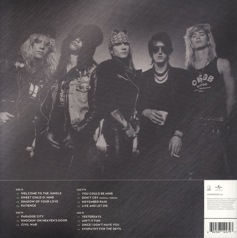 Guns N Roses Greatest Hits - Black Vinyl UK 2-LP vinyl record set (Double LP Album) 602507124793