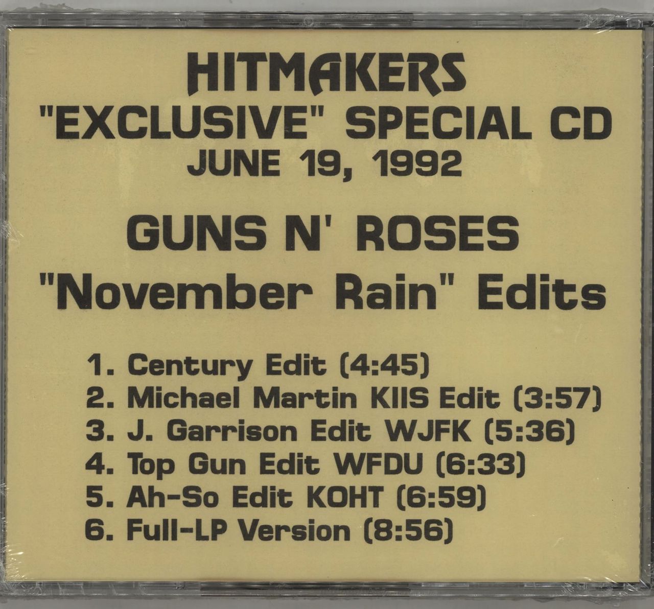 Guns n Roses - CD Single Promocional