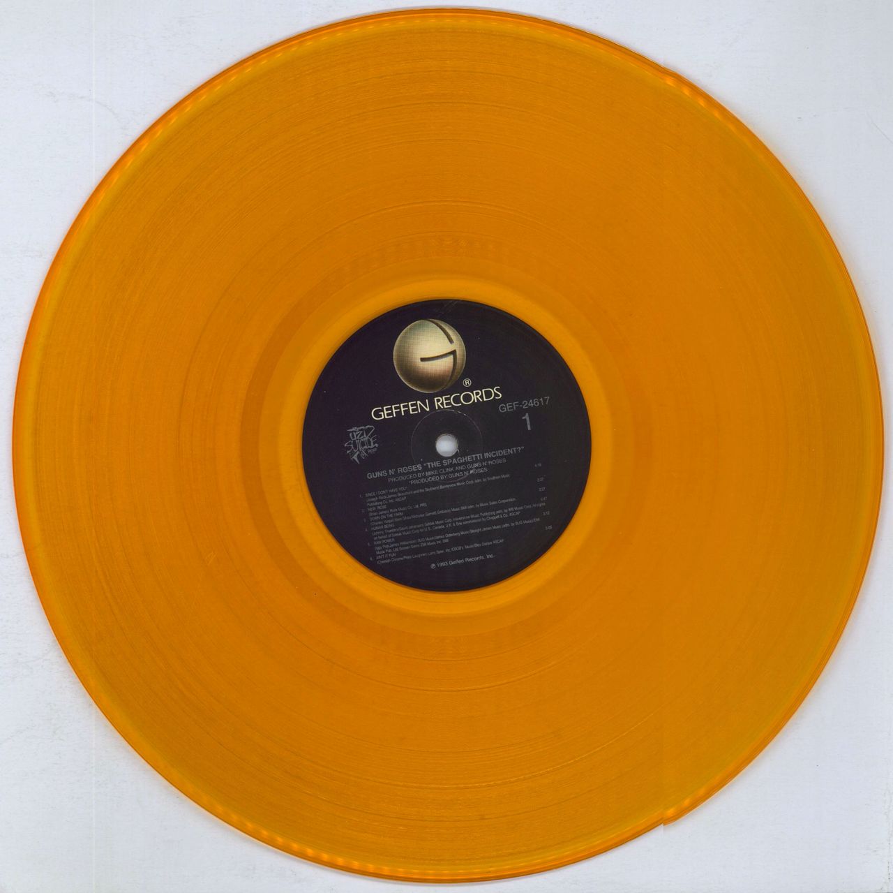 Guns N Roses Spaghetti Incident - Orange Vinyl US Promo Vinyl LP