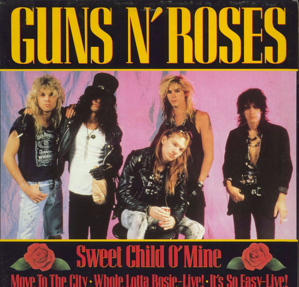 Guns N Roses Sweet Child O' Mine - EX German 12" vinyl single (12 inch record / Maxi-single) GEF55T