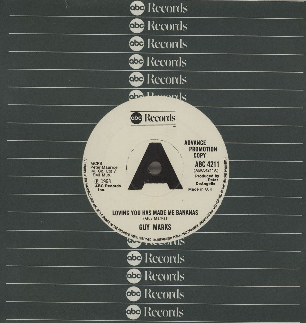 Guy Marks Loving You Has Made Me Bananas - A Label UK Promo 7" vinyl single (7 inch record / 45) ABC4211